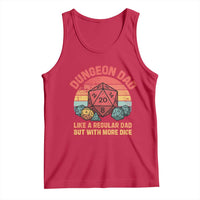 Dungeon Dad Like A Regular Dad But With More Dice Tank Top RPG Father Gamer