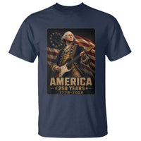 George Washington Playing Guitar USA 250th Anniversary Vintage 4th of July T Shirt