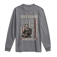 Abraham Lincoln Playing Guitar 4th July 250 Years America Long Sleeve Shirt