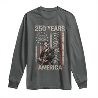 Abraham Lincoln Playing Guitar 4th July 250 Years America Long Sleeve Shirt