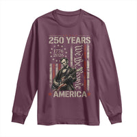 Abraham Lincoln Playing Guitar 4th July 250 Years America Long Sleeve Shirt
