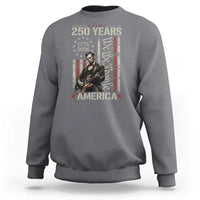 Abraham Lincoln Playing Guitar 4th July 250 Years America Sweatshirt