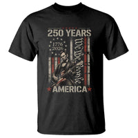 Abraham Lincoln Playing Guitar 4th July 250 Years America T Shirt