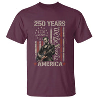 Abraham Lincoln Playing Guitar 4th July 250 Years America T Shirt