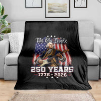 George Washington Playing Guitar 250th Anniversary USA Throw Blanket We The People 250 Years 1776 2026