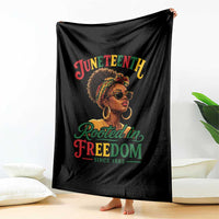 Juneteenth Rooted In Freedom Since 1865 Throw Blanket Black Women African American