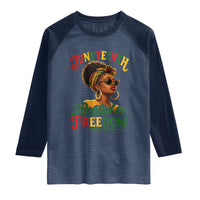 Juneteenth Rooted In Freedom Since 1865 Raglan Shirt Black Women African American