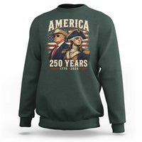250th Anniversary USA George Washington and US Nations Leader Sweatshirt America 250 Years 1776 2026