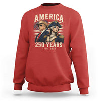 250th Anniversary USA George Washington and US Nations Leader Sweatshirt America 250 Years 1776 2026