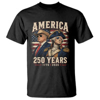 250th Anniversary USA George Washington and US Nations Leader T Shirt America 250 Years 1776 2026