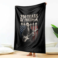 George Washington Playing Guitar 250 Years of Freedom Throw Blanket