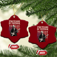 George Washington Playing Guitar 250 Years of Freedom Ceramic Ornament