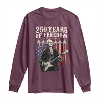 George Washington Playing Guitar 250 Years of Freedom Long Sleeve Shirt