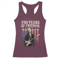 George Washington Playing Guitar 250 Years of Freedom Racerback Tank Top