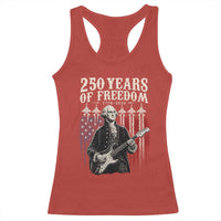 George Washington Playing Guitar 250 Years of Freedom Racerback Tank Top
