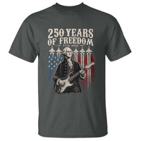 George Washington Playing Guitar 250 Years of Freedom T Shirt