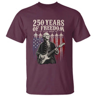 George Washington Playing Guitar 250 Years of Freedom T Shirt