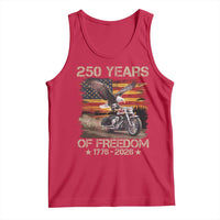 250 Years Of Freedom Patriotic Biker US Flag Motorcycle Lover Tank Top
