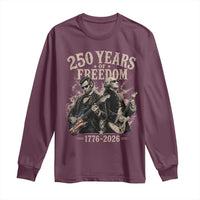 George Washington Lincoln Playing Guitar USA 250th Anniversary Long Sleeve Shirt 250 Years Of Freedom 1776 2026