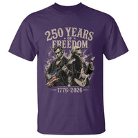 George Washington Lincoln Playing Guitar USA 250th Anniversary T Shirt 250 Years Of Freedom 1776 2026