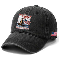 Get In Loser We're Crossing The Delaware Washed Cotton Baseball Cap Funny George Washington US 250th 4th Of July