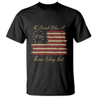 Funny The British Blew A Thirteen Colony Lead T Shirt 4Th Of July Betsy Ross Flag - Wonder Print Shop