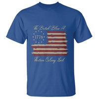 Funny The British Blew A Thirteen Colony Lead T Shirt 4Th Of July Betsy Ross Flag - Wonder Print Shop