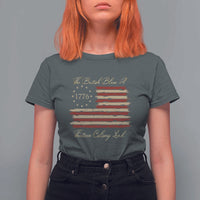 Funny The British Blew A Thirteen Colony Lead T Shirt For Women 4Th Of July Betsy Ross Flag - Wonder Print Shop