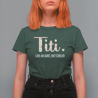 Funny Auntie T Shirt For Women Like An Aunt But Cooler Flower - Wonder Print Shop