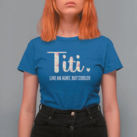 Funny Auntie T Shirt For Women Like An Aunt But Cooler Flower - Wonder Print Shop