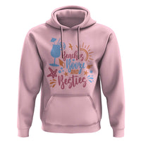 Funny Girls Trip Hoodie Beaches Booze And Besties Seashell Cocktail - Wonder Print Shop