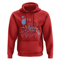 Funny Girls Trip Hoodie Beaches Booze And Besties Seashell Cocktail - Wonder Print Shop