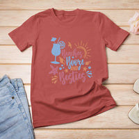Funny Girls Trip T Shirt For Women Beaches Booze And Besties Seashell Cocktail - Wonder Print Shop