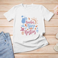 Funny Girls Trip T Shirt For Women Beaches Booze And Besties Seashell Cocktail - Wonder Print Shop