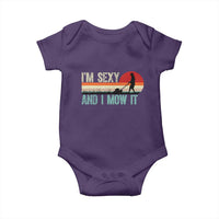 Funny I Am Sexy And I Mow It Baby Onesie Gardening Lawn Mower Fathers Day - Wonder Print Shop