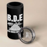 Funny BDE Big Dock Energy 4 in 1 Can Cooler Tumbler Lake And Boating Lover - Wonder Print Shop