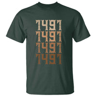 Proud Native American 1491 Pre Columbus Indigenous People Day T Shirt - Wonder Print Shop