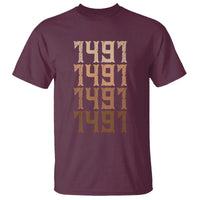 Proud Native American 1491 Pre Columbus Indigenous People Day T Shirt - Wonder Print Shop