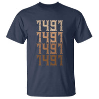 Proud Native American 1491 Pre Columbus Indigenous People Day T Shirt - Wonder Print Shop