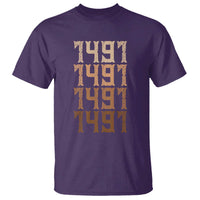 Proud Native American 1491 Pre Columbus Indigenous People Day T Shirt - Wonder Print Shop