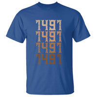 Proud Native American 1491 Pre Columbus Indigenous People Day T Shirt - Wonder Print Shop