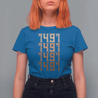 Proud Native American 1491 Pre Columbus Indigenous People Day T Shirt For Women - Wonder Print Shop