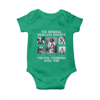 The Original Homeland Security Fighting Terrorism Since 1492 Baby Onesie Native American - Wonder Print Shop