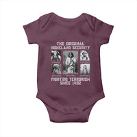 The Original Homeland Security Fighting Terrorism Since 1492 Baby Onesie Native American - Wonder Print Shop