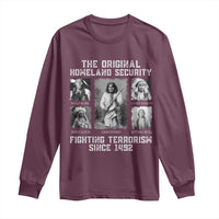 The Original Homeland Security Fighting Terrorism Since 1492 Long Sleeve Shirt Native American - Wonder Print Shop