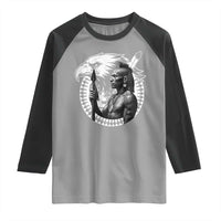 Mohawk Warrior Tribe Raglan Shirt Native American Haudenosaunee Pride Vintage Eagle - Wonder Print Shop