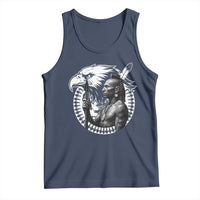 Mohawk Warrior Tribe Tank Top Native American Haudenosaunee Pride Vintage Eagle - Wonder Print Shop