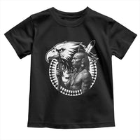 Mohawk Warrior Tribe Toddler T Shirt Native American Haudenosaunee Pride Vintage Eagle - Wonder Print Shop