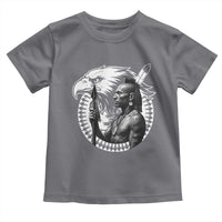 Mohawk Warrior Tribe Toddler T Shirt Native American Haudenosaunee Pride Vintage Eagle - Wonder Print Shop