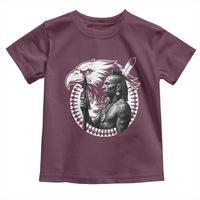 Mohawk Warrior Tribe Toddler T Shirt Native American Haudenosaunee Pride Vintage Eagle - Wonder Print Shop